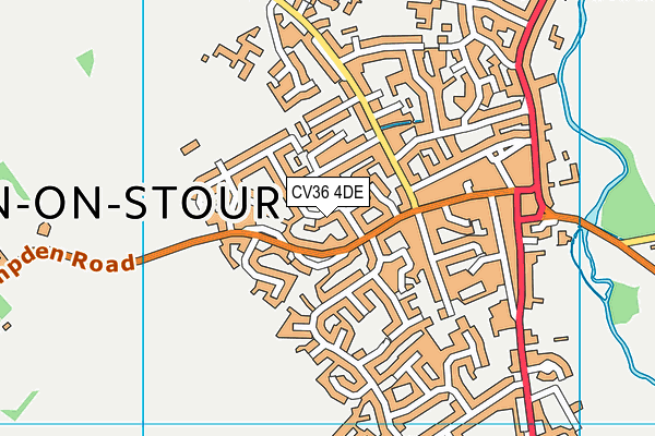 CV36 4DE map - OS VectorMap District (Ordnance Survey)