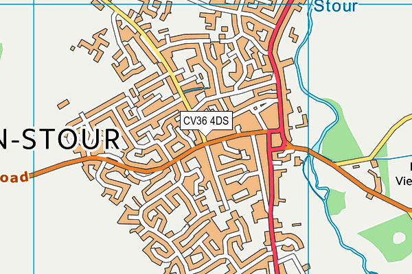 CV36 4DS map - OS VectorMap District (Ordnance Survey)