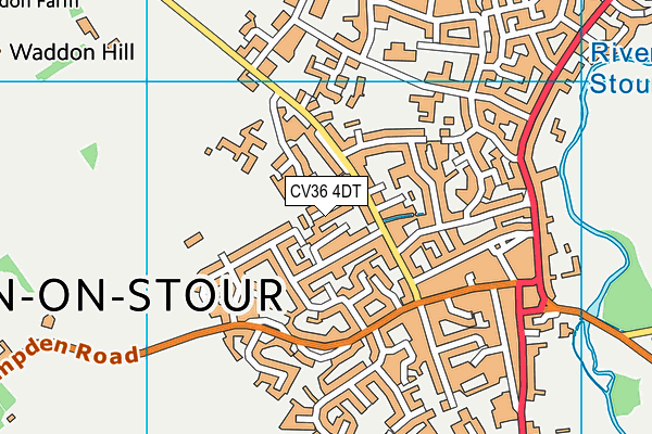 CV36 4DT map - OS VectorMap District (Ordnance Survey)