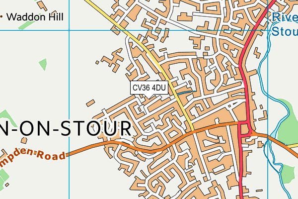CV36 4DU map - OS VectorMap District (Ordnance Survey)