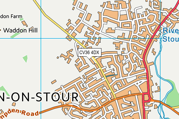 CV36 4DX map - OS VectorMap District (Ordnance Survey)