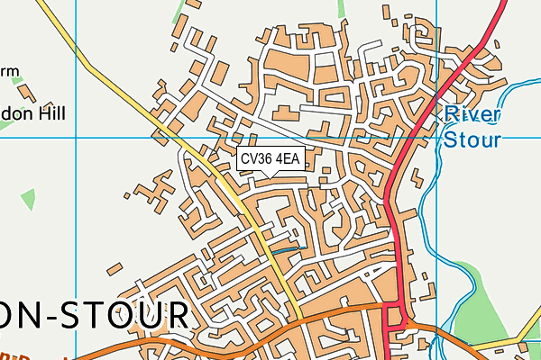 CV36 4EA map - OS VectorMap District (Ordnance Survey)