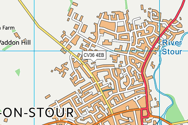 CV36 4EB map - OS VectorMap District (Ordnance Survey)