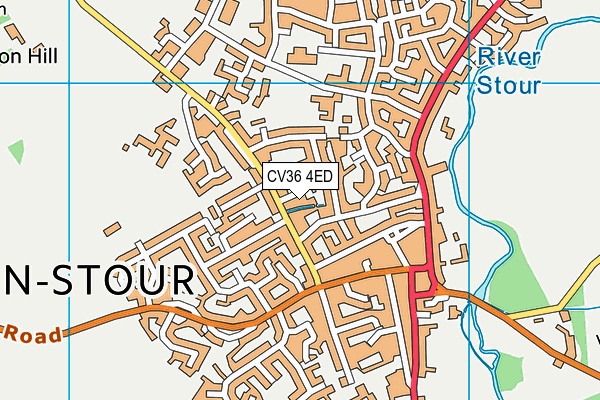 CV36 4ED map - OS VectorMap District (Ordnance Survey)