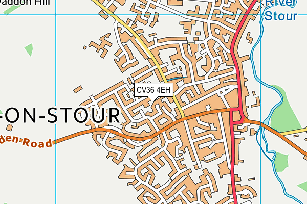 CV36 4EH map - OS VectorMap District (Ordnance Survey)