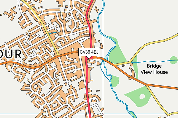 CV36 4EJ map - OS VectorMap District (Ordnance Survey)