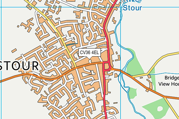 CV36 4EL map - OS VectorMap District (Ordnance Survey)