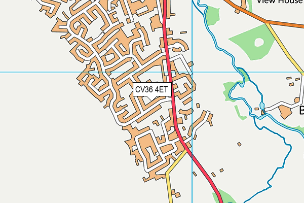 CV36 4ET map - OS VectorMap District (Ordnance Survey)
