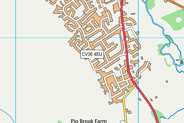 CV36 4EU map - OS VectorMap District (Ordnance Survey)