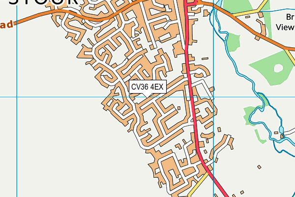 CV36 4EX map - OS VectorMap District (Ordnance Survey)