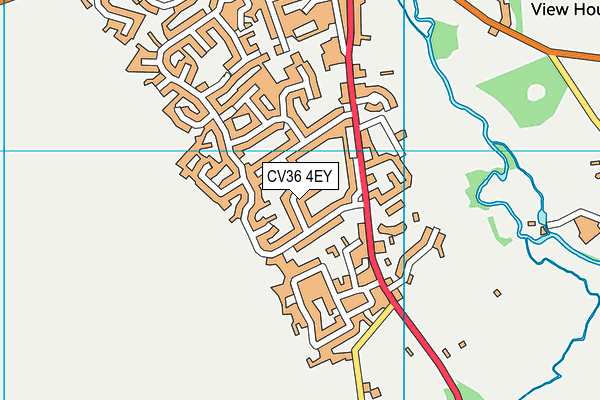 CV36 4EY map - OS VectorMap District (Ordnance Survey)