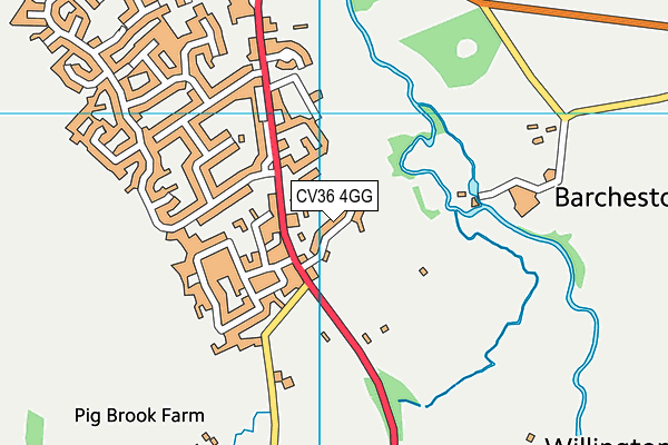 CV36 4GG map - OS VectorMap District (Ordnance Survey)