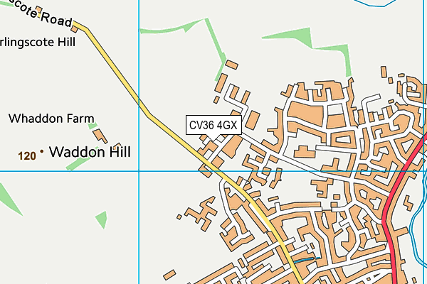 CV36 4GX map - OS VectorMap District (Ordnance Survey)