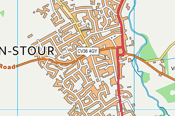 CV36 4GY map - OS VectorMap District (Ordnance Survey)