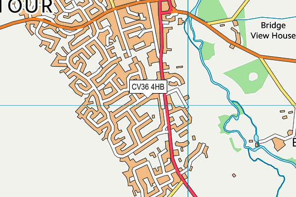 CV36 4HB map - OS VectorMap District (Ordnance Survey)