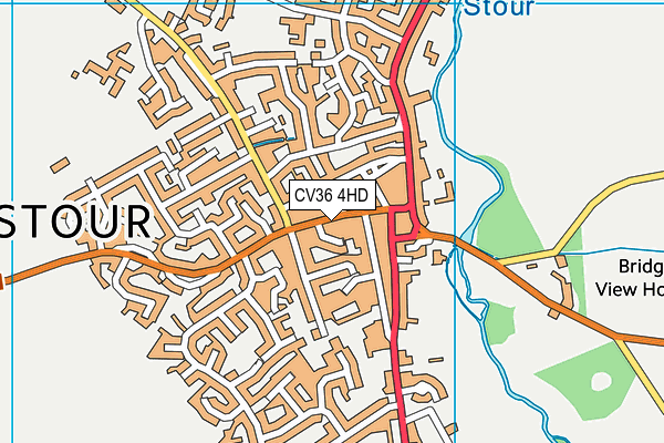CV36 4HD map - OS VectorMap District (Ordnance Survey)