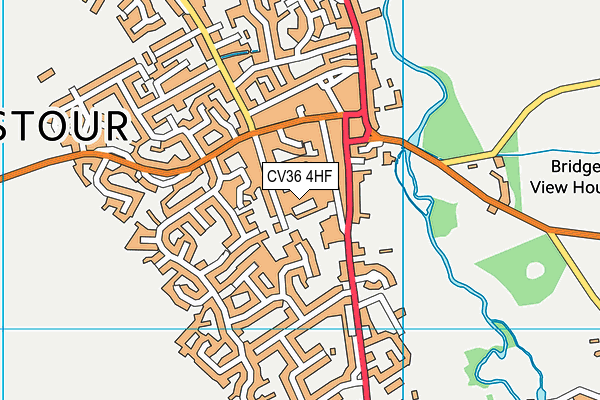 CV36 4HF map - OS VectorMap District (Ordnance Survey)