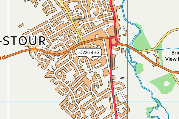 CV36 4HG map - OS VectorMap District (Ordnance Survey)