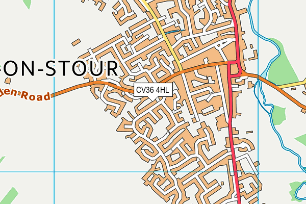 CV36 4HL map - OS VectorMap District (Ordnance Survey)