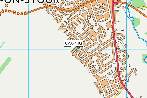 CV36 4HQ map - OS VectorMap District (Ordnance Survey)