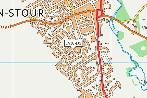 CV36 4JS map - OS VectorMap District (Ordnance Survey)