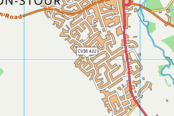 CV36 4JU map - OS VectorMap District (Ordnance Survey)