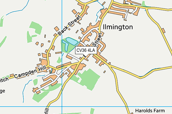 CV36 4LA map - OS VectorMap District (Ordnance Survey)