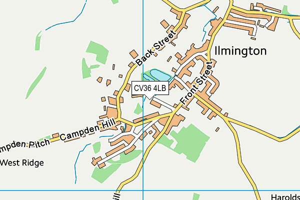 CV36 4LB map - OS VectorMap District (Ordnance Survey)