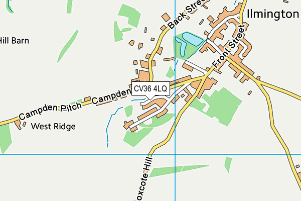CV36 4LQ map - OS VectorMap District (Ordnance Survey)