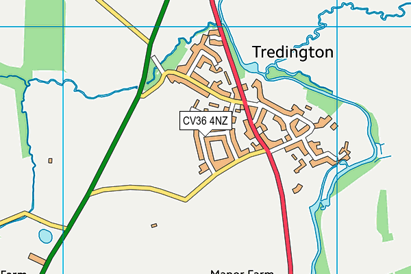 Newbold and Tredington CofE Primary School map (CV36 4NZ) - OS VectorMap District (Ordnance Survey)