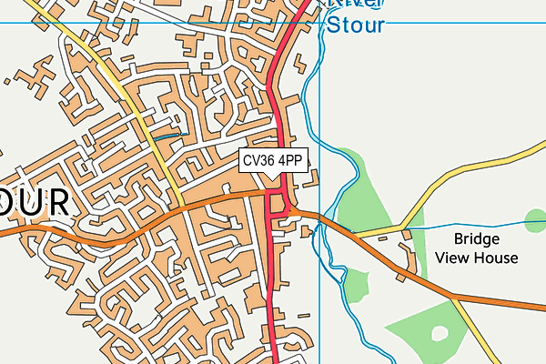 CV36 4PP map - OS VectorMap District (Ordnance Survey)