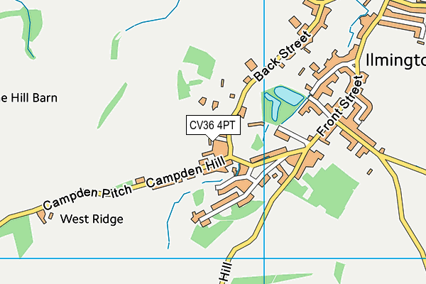 CV36 4PT map - OS VectorMap District (Ordnance Survey)
