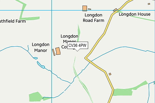 CV36 4PW map - OS VectorMap District (Ordnance Survey)