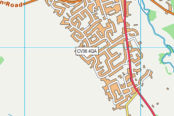 CV36 4QA map - OS VectorMap District (Ordnance Survey)