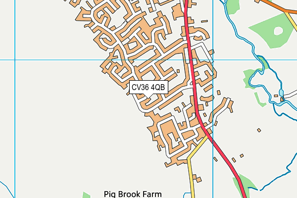 CV36 4QB map - OS VectorMap District (Ordnance Survey)
