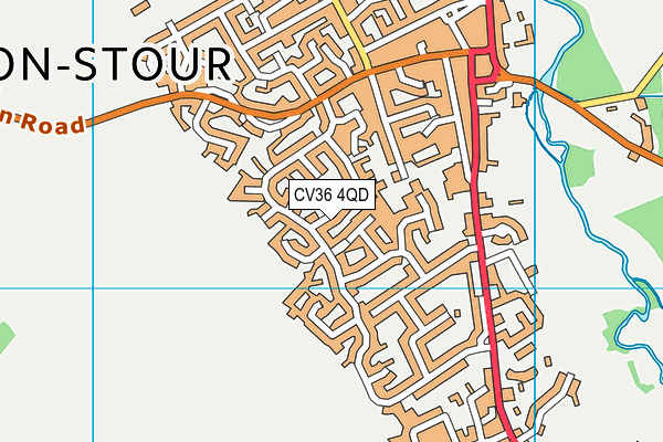 CV36 4QD map - OS VectorMap District (Ordnance Survey)