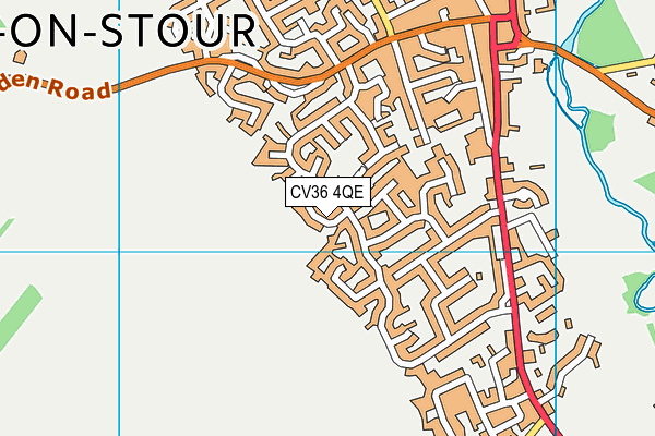 CV36 4QE map - OS VectorMap District (Ordnance Survey)