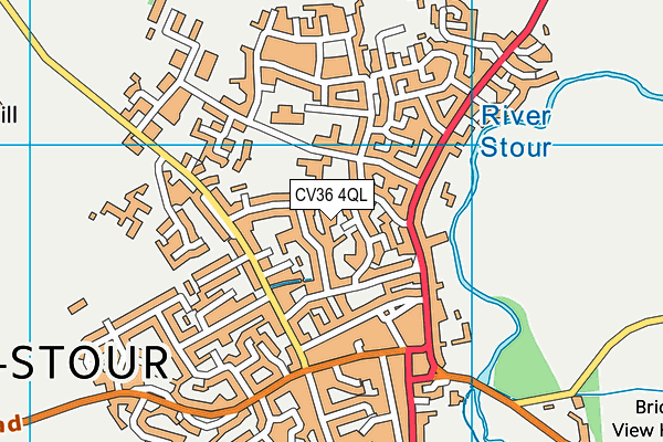 CV36 4QL map - OS VectorMap District (Ordnance Survey)