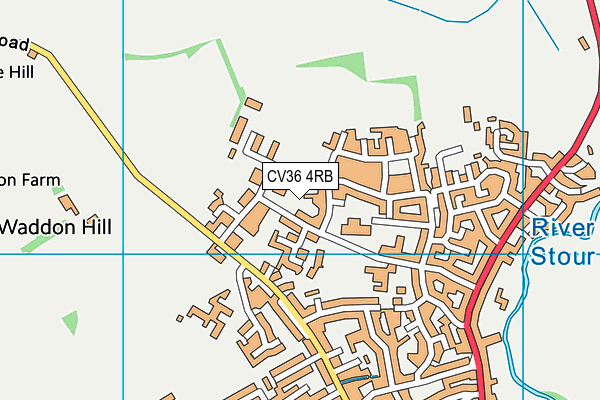 CV36 4RB map - OS VectorMap District (Ordnance Survey)
