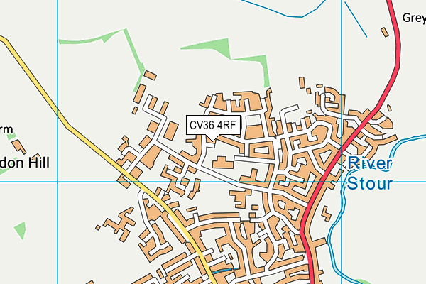 CV36 4RF map - OS VectorMap District (Ordnance Survey)