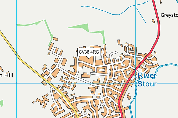 CV36 4RG map - OS VectorMap District (Ordnance Survey)