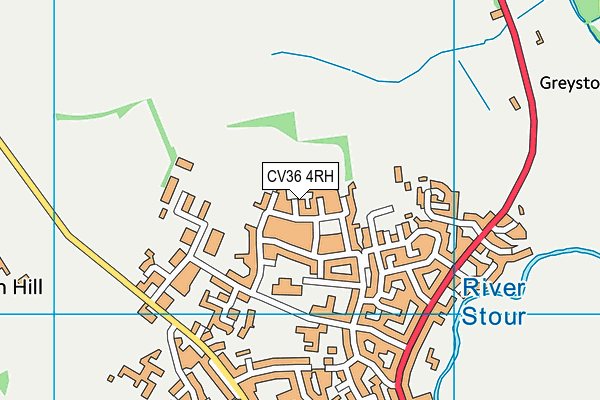 CV36 4RH map - OS VectorMap District (Ordnance Survey)