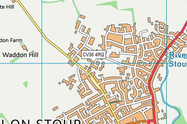 CV36 4RQ map - OS VectorMap District (Ordnance Survey)