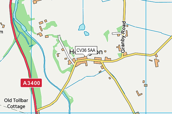 CV36 5AA map - OS VectorMap District (Ordnance Survey)