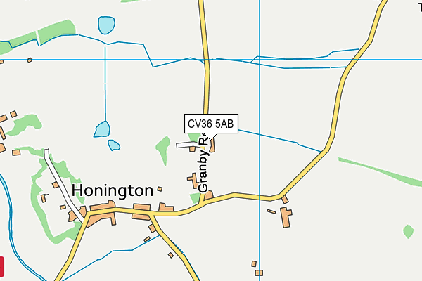 CV36 5AB map - OS VectorMap District (Ordnance Survey)