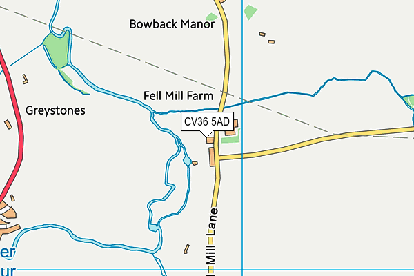 CV36 5AD map - OS VectorMap District (Ordnance Survey)