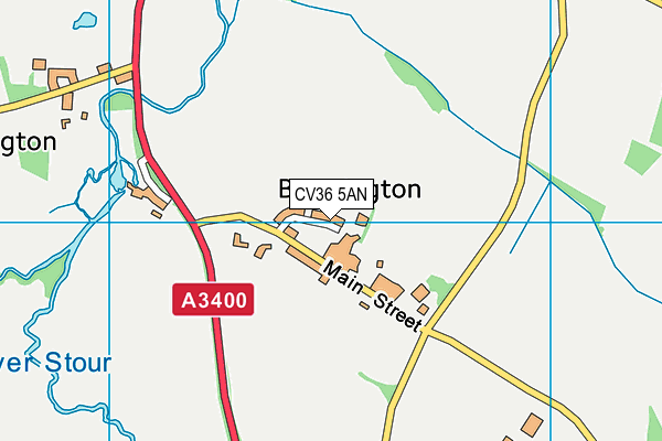 CV36 5AN map - OS VectorMap District (Ordnance Survey)