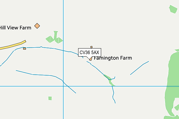 CV36 5AX map - OS VectorMap District (Ordnance Survey)