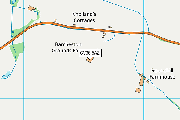 CV36 5AZ map - OS VectorMap District (Ordnance Survey)