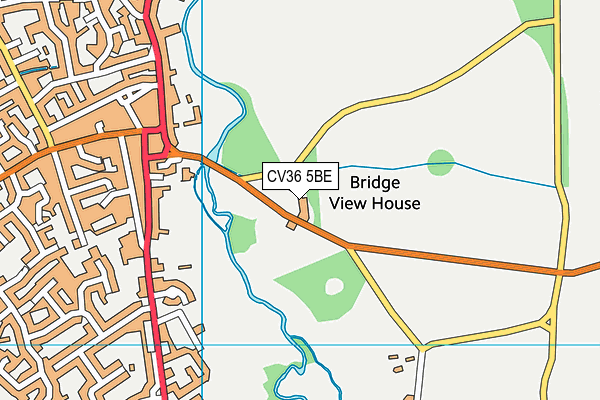 CV36 5BE map - OS VectorMap District (Ordnance Survey)